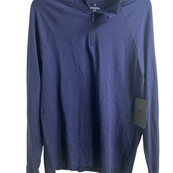 Fabletics Men's Navy Quarter-Zip Pullover - Picture 3 of 4